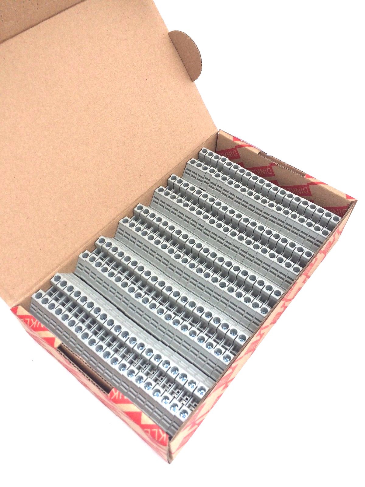 DIN Rail Terminal Blocks 100 Quantity DK4N Gray Dinkle 10 AWG Gauge 30A 600V