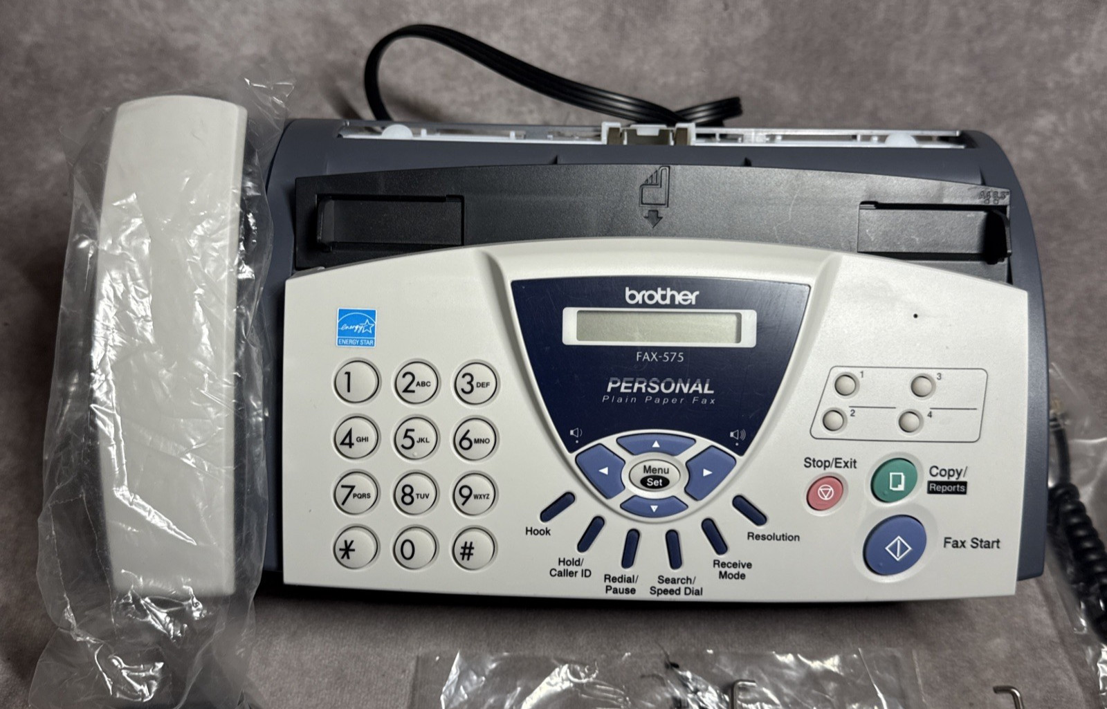 Brother FAX-575 Personal Plain Paper Fax Machine Phone Copier Vintage