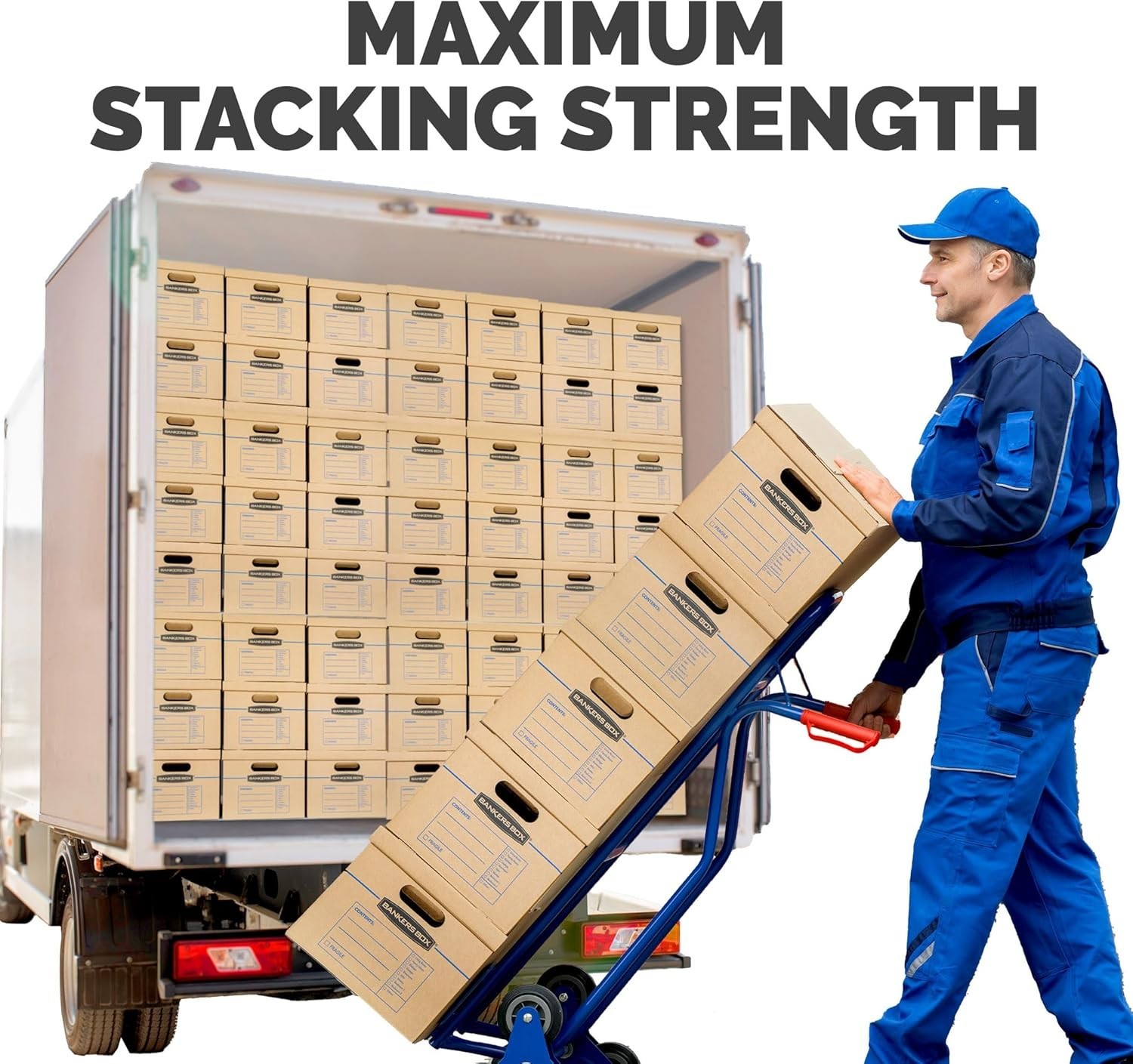 Small Classic Moving Box 10 Pack, Reinforced Handles, Tape-Free Assembly