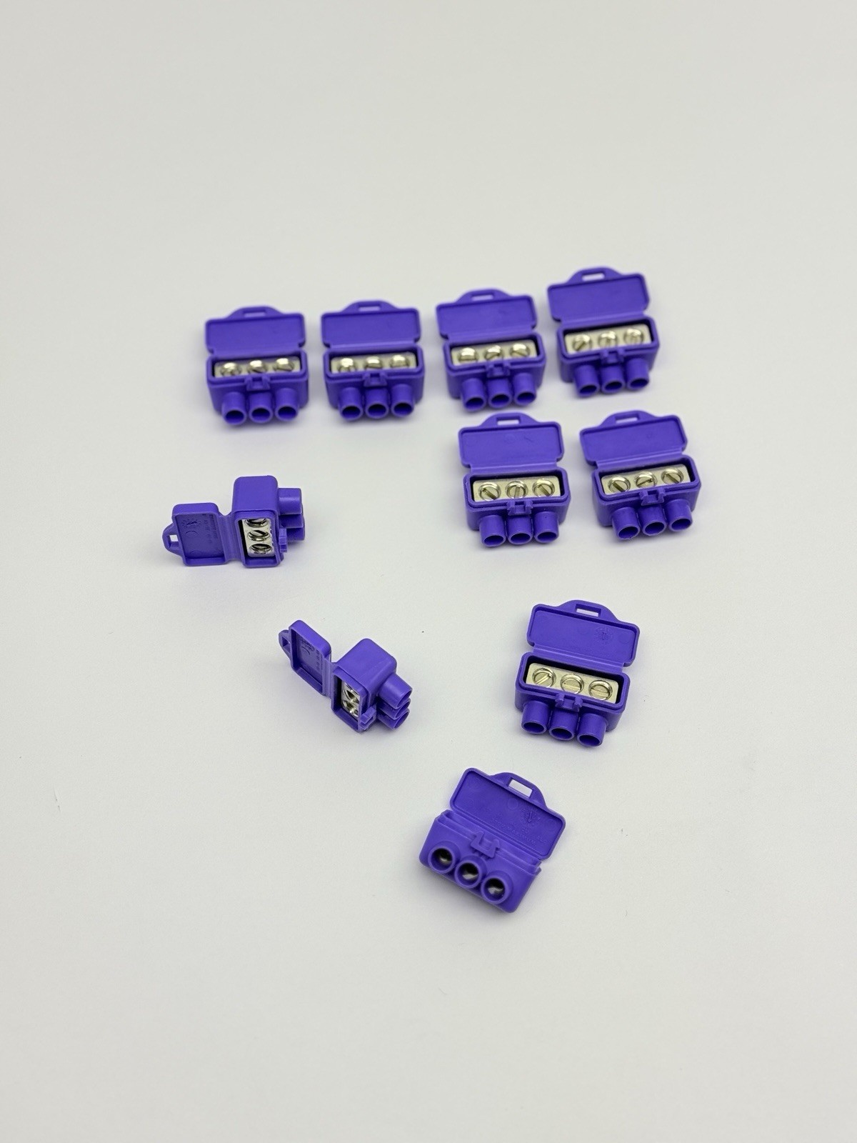 LOT OF 10, ALUMICONN 95145 WIRE CONNECTORS 3-PORT, 18-10, AL-CU