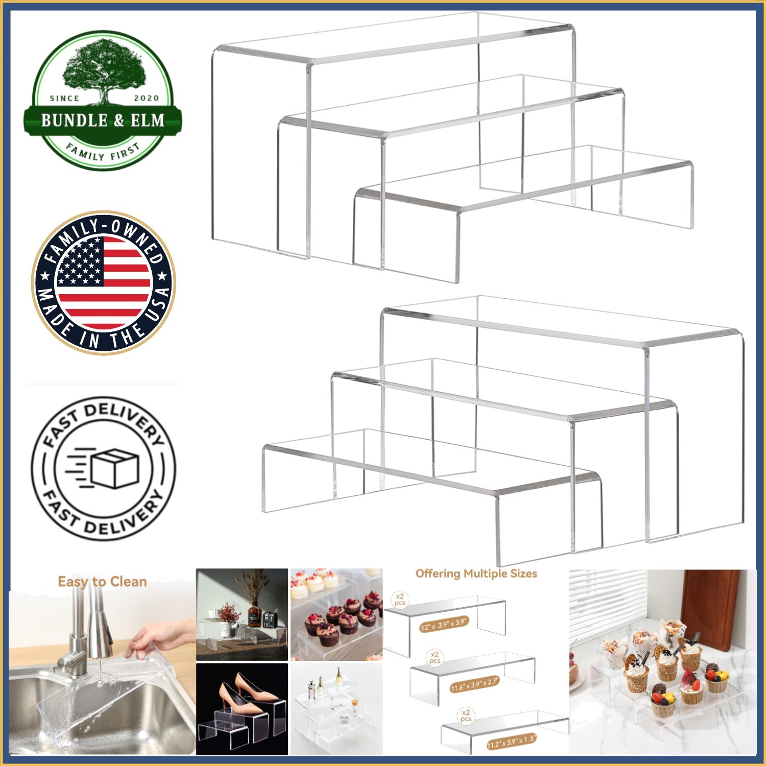 Easy Maintenance Acrylic Display Stands, No Assembly Required for Convenience