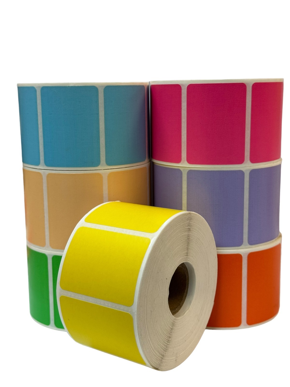 2.25×1.25 Zebra Eltron Direct Thermal Yellow Labels 1″ Core 2 Rolls 2000 Total