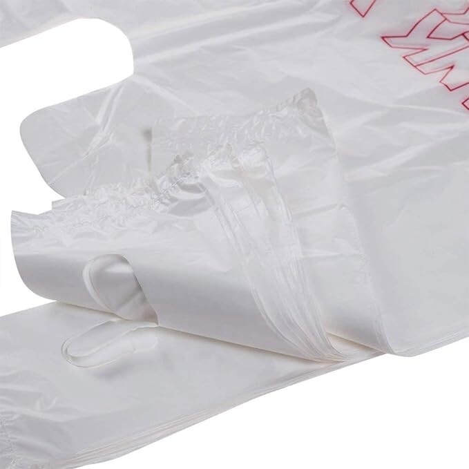 THANK YOU T-Shirt Bags 11.5″ x 6.5″ x 21″ White Plastic Shopping bag 50 – 1000