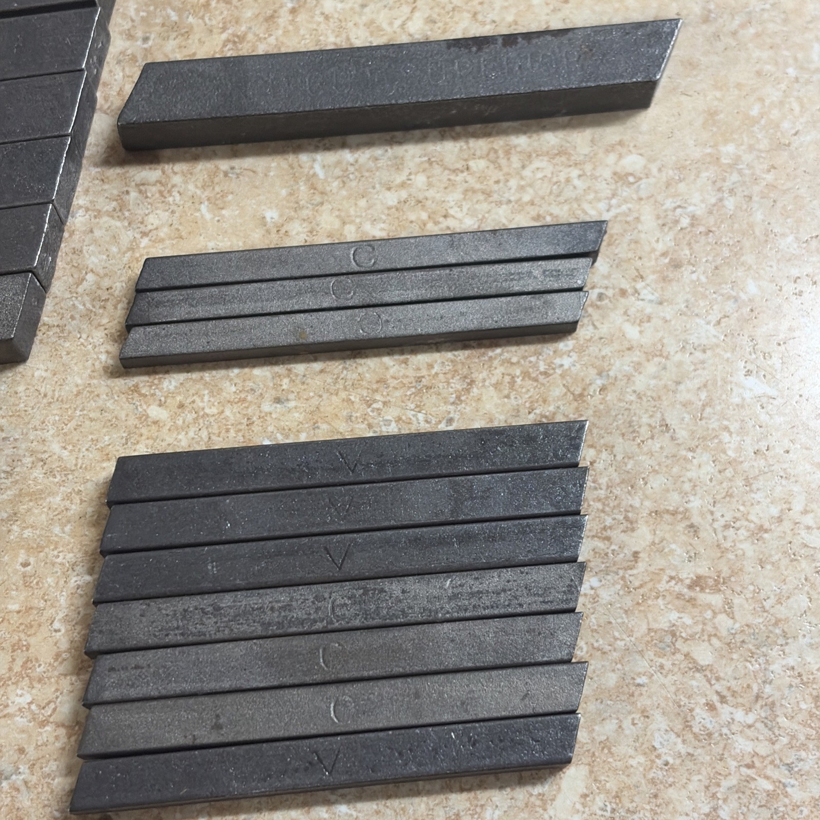Lot of 24 High Speed Steel Tool Bits Square Clarite