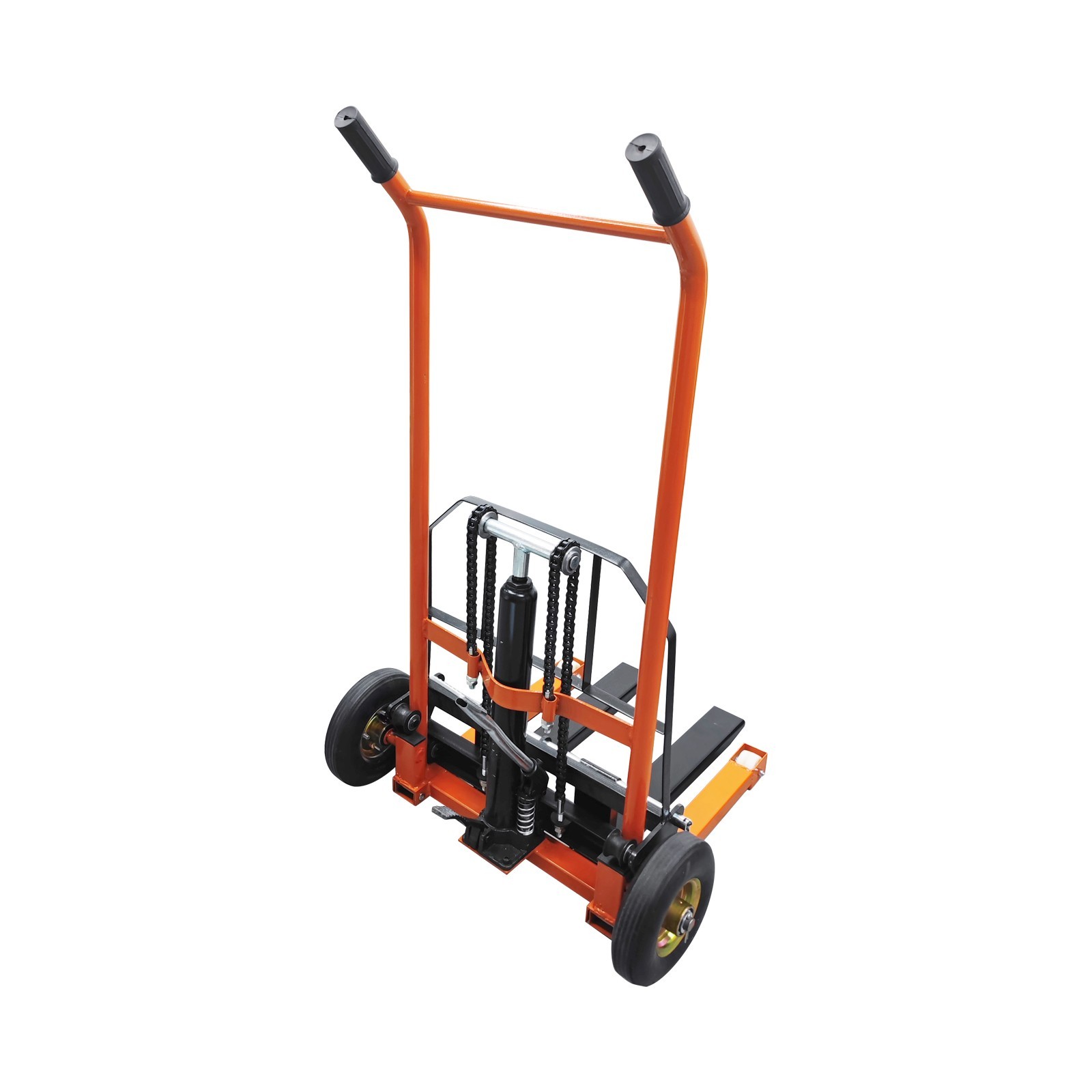 400Lb/200Kg Hand Forklift Truck Manual Push/Pull Winch Stacker Cargo Trolley