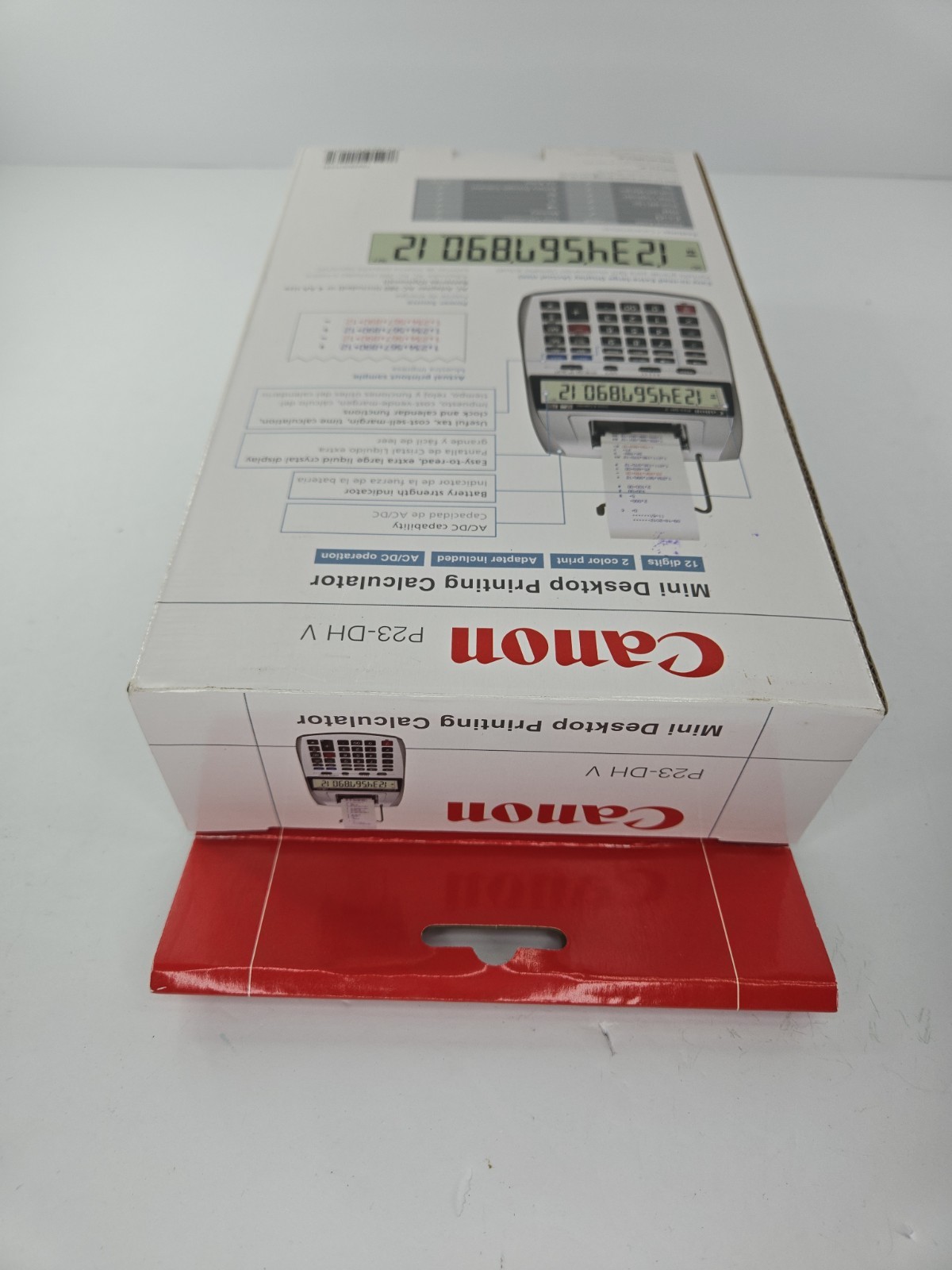 Canon P23-DHV Printing Calculator New Open Box AC Adapter Paper Roll Complete