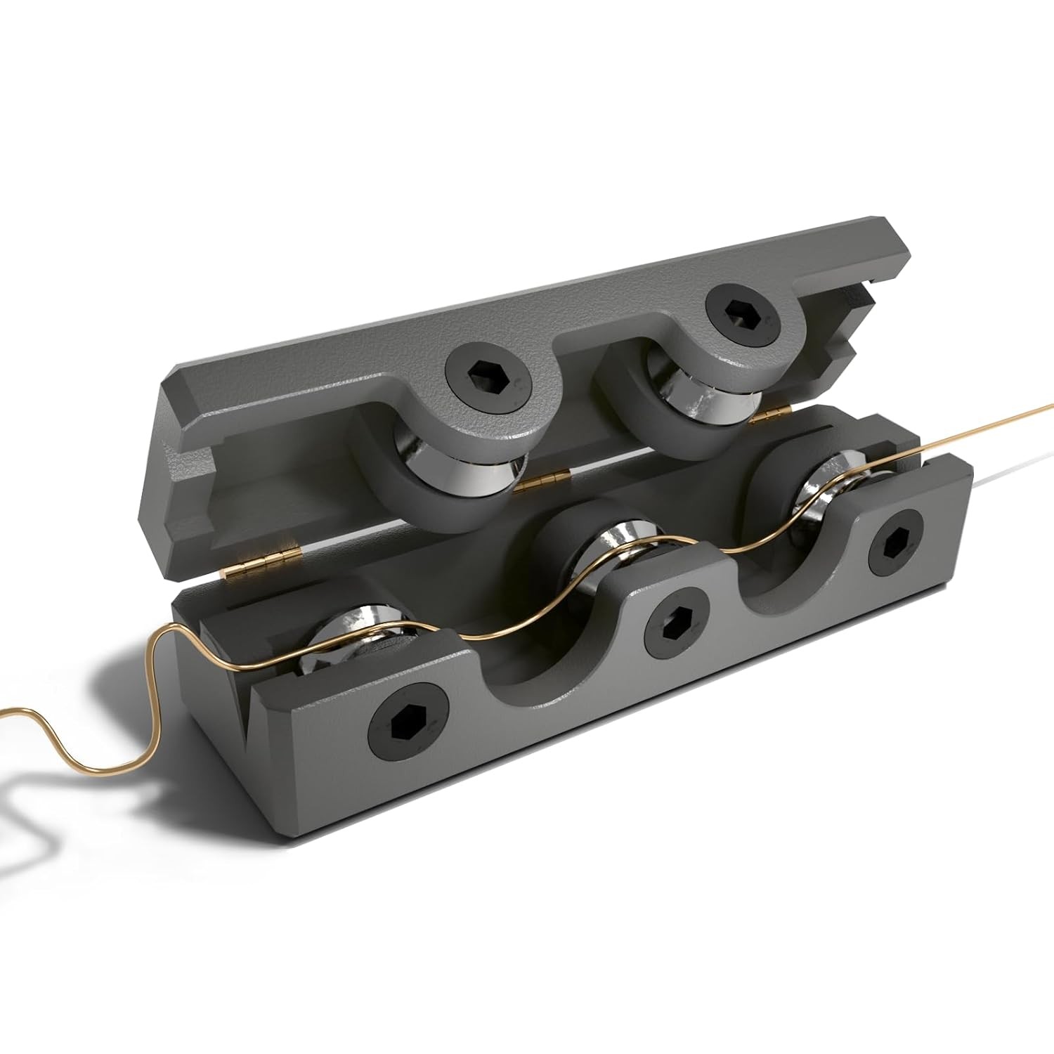 Y-II Wire Straightener Tool with 5 Bearings – Flip-Top Design for Jewelry Maki