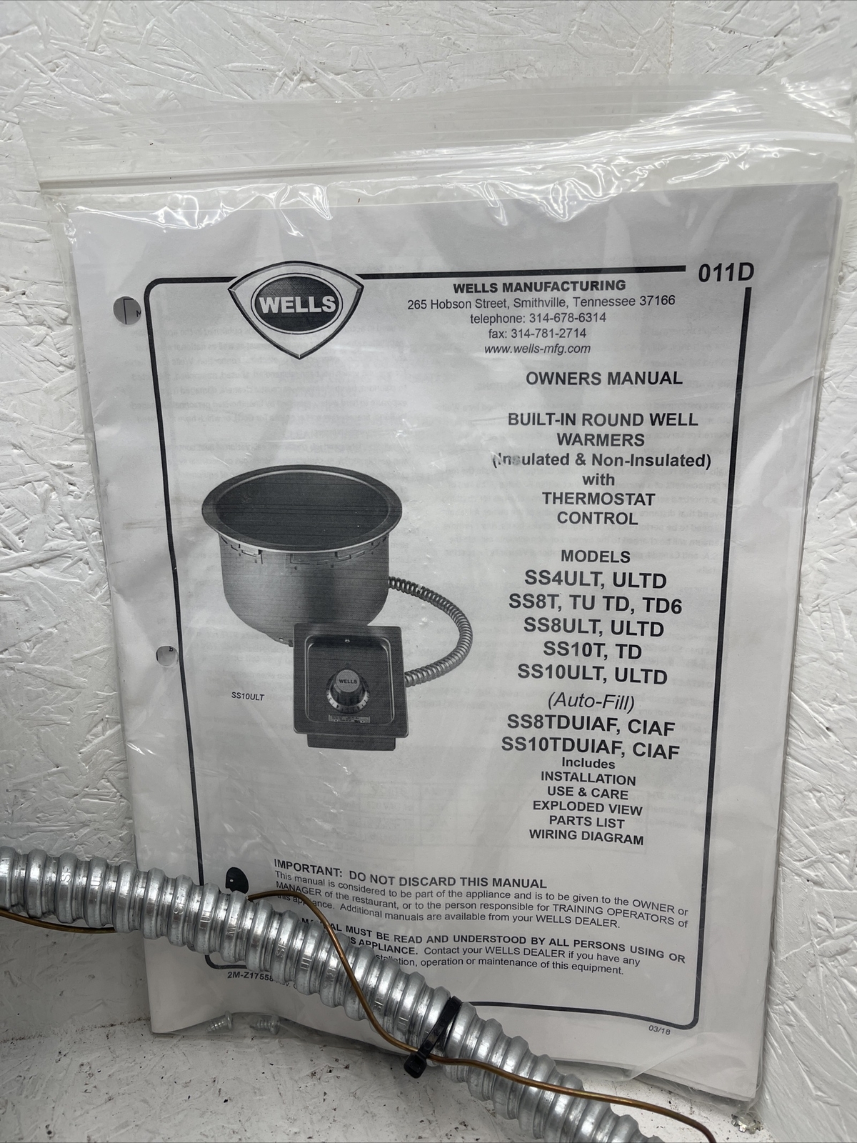 Wells Manufacturing 011D Built-In Warmer with Control Unit