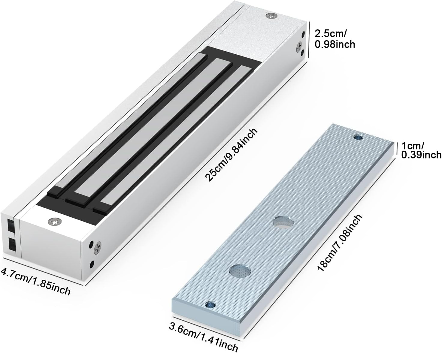 Magnetic Lock, 600LBS 280Kg Holding Force Electromagnetic Lock, DC 12V Fail-Safe