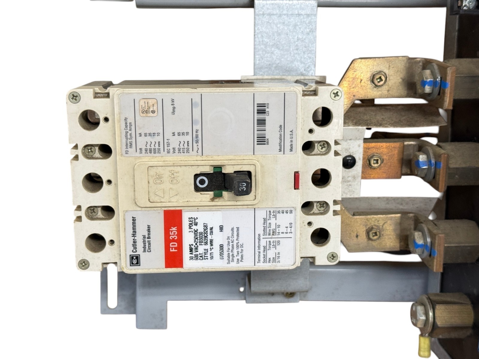 EATON CPS160208YAH 160KA 120/208V CLIPPER POWER SYSTEM SURGE PROTECTION DEVICE