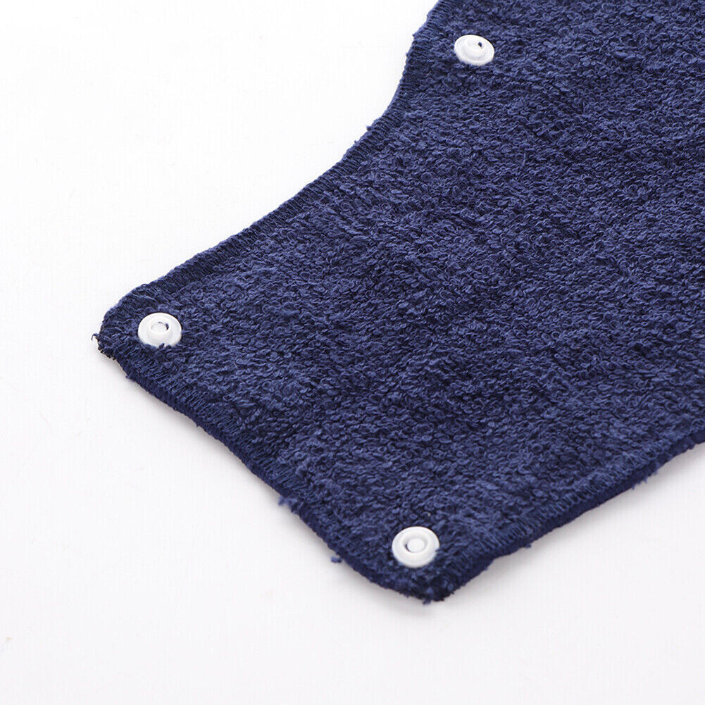 (6 PACK) TERRY CLOTH SNAP ON NAVY HARD HAT SWEAT BAND COTTON LINER CONTRUCTION