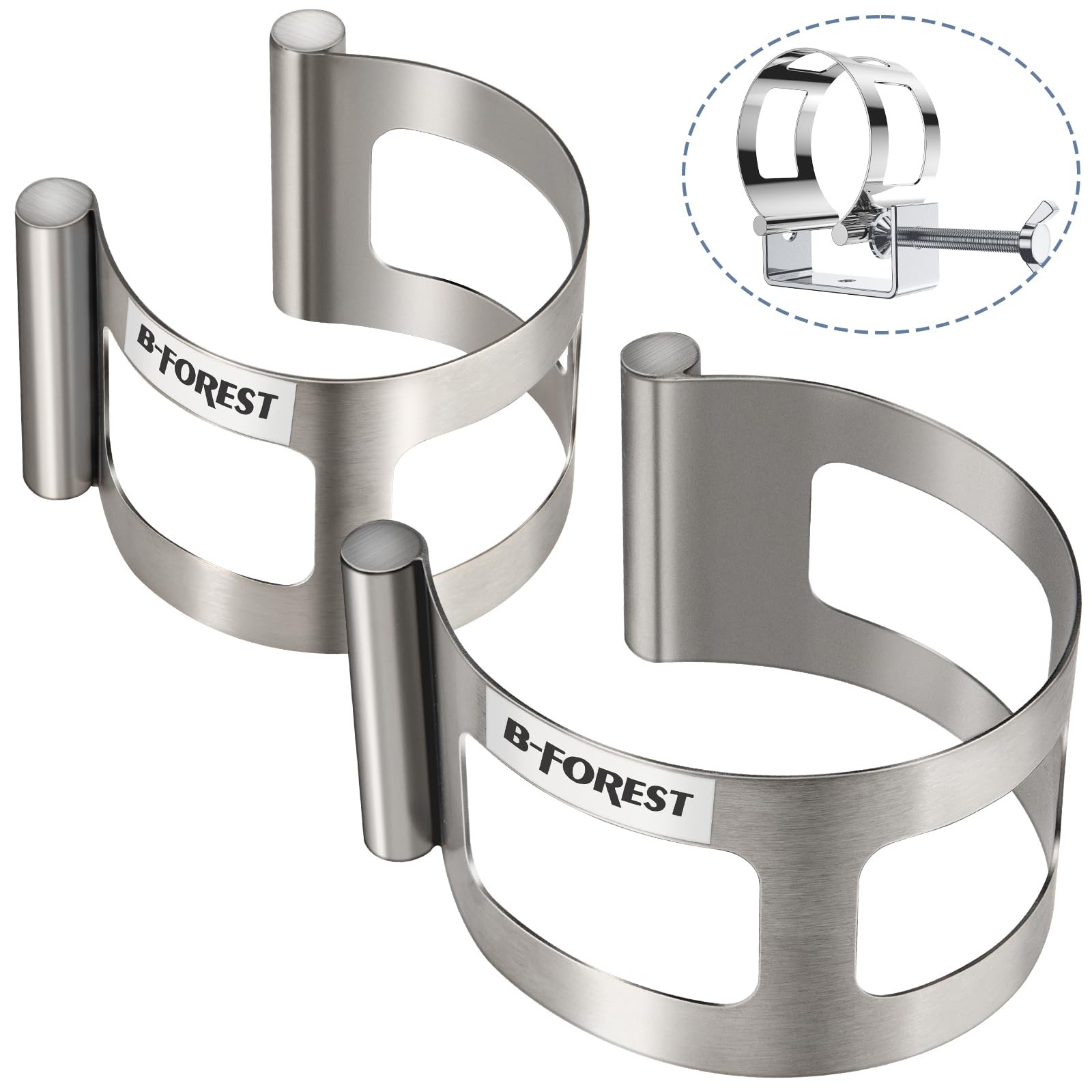 Exhaust Tacking Band Clamp-On Set, 2.5-Inch and 3-Inch, Silver Color
