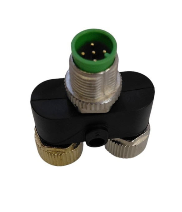 Murr Elektronik 7000-41121-0000000 M12 T Coupler 5-Pin Male to Dual Female IP67