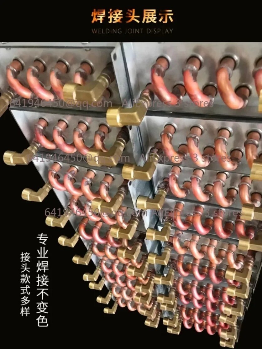 Small Shell Condenser Radiator Freezer Copper Tube Heat Exchanger Air-Cooled Fan