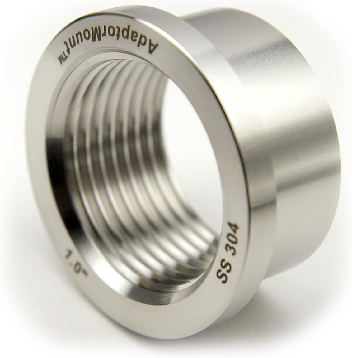 G 1″ (BSPP) Stainless Steel 304 Female Threaded Stepped Weld Bung Mounting Fitti