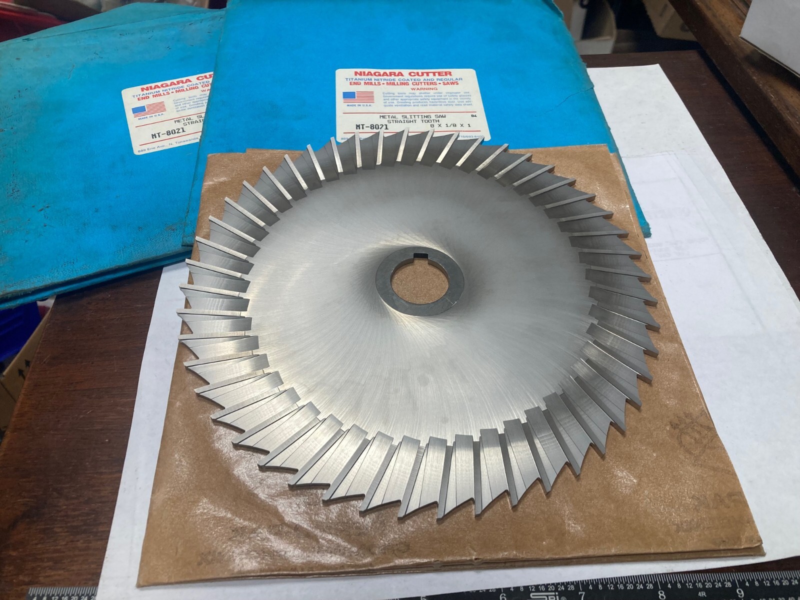 Niagara MT-8021, 8″ x 1/8″ x 1″, High Speed Steel, Slitting Saw Blade, 48 Teeth