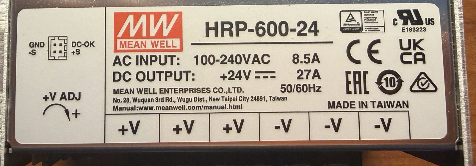 MEAN WELL USA HRP-600-24 BRAND NEW IN BOX