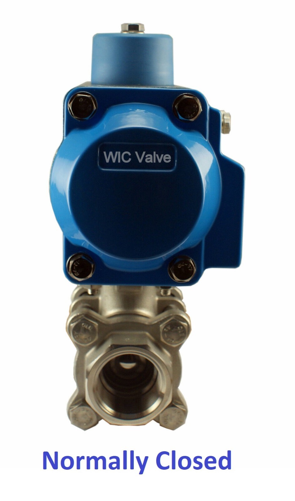 1 Inch Pneumatic Air Actuated Stainless Ball Valve Single Acting Normally Closed
