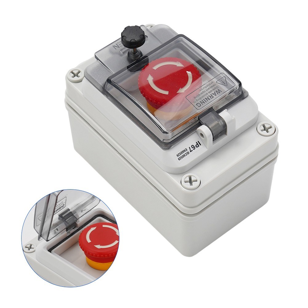Brand New Button Box Switches Waterproof With Box 130*80*100mm 50mΩ Button