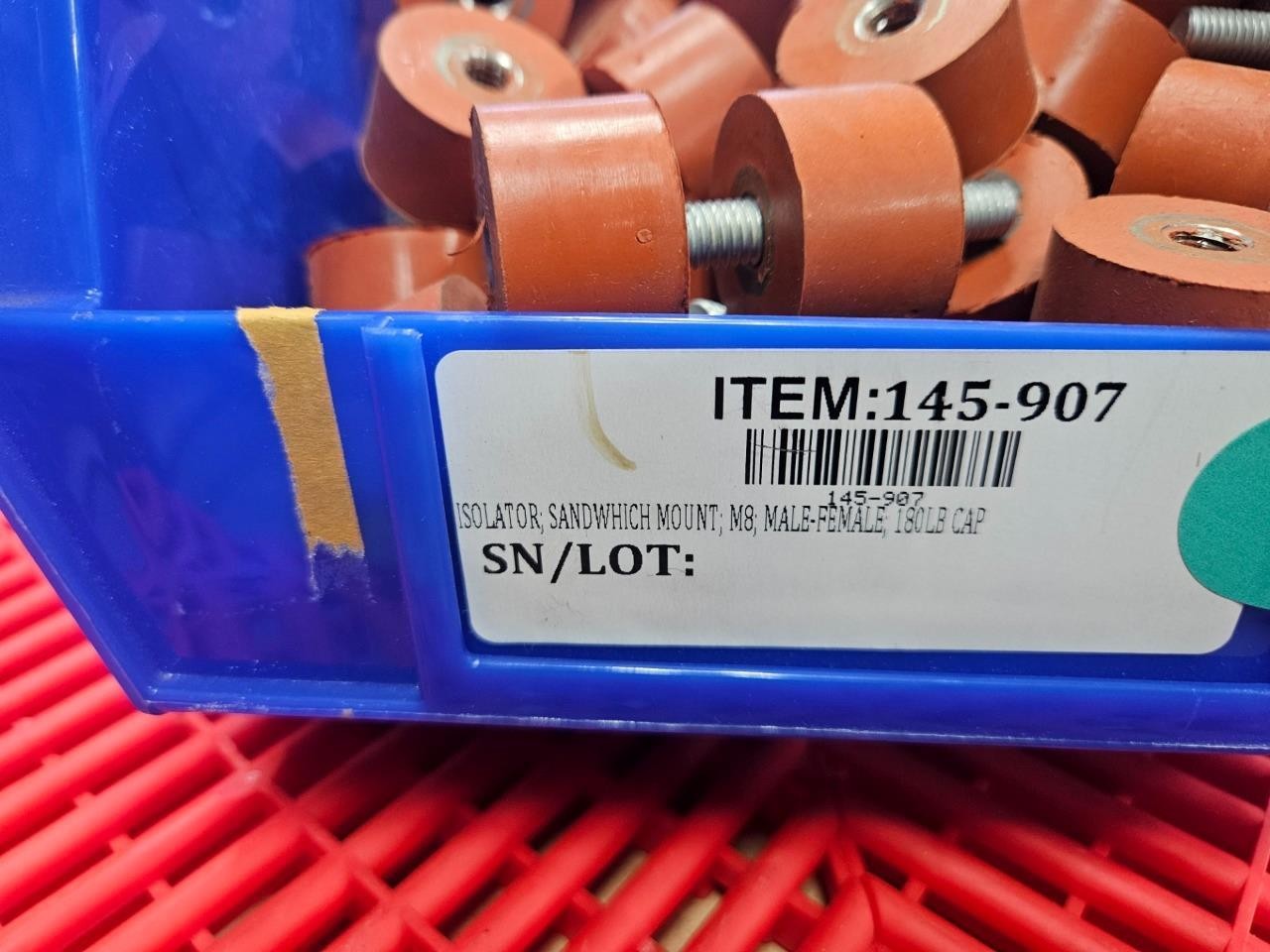 McMaster 4403K26 Vibration Isolator Stud Insert Sandwich Mount M8 x 1.25mm
