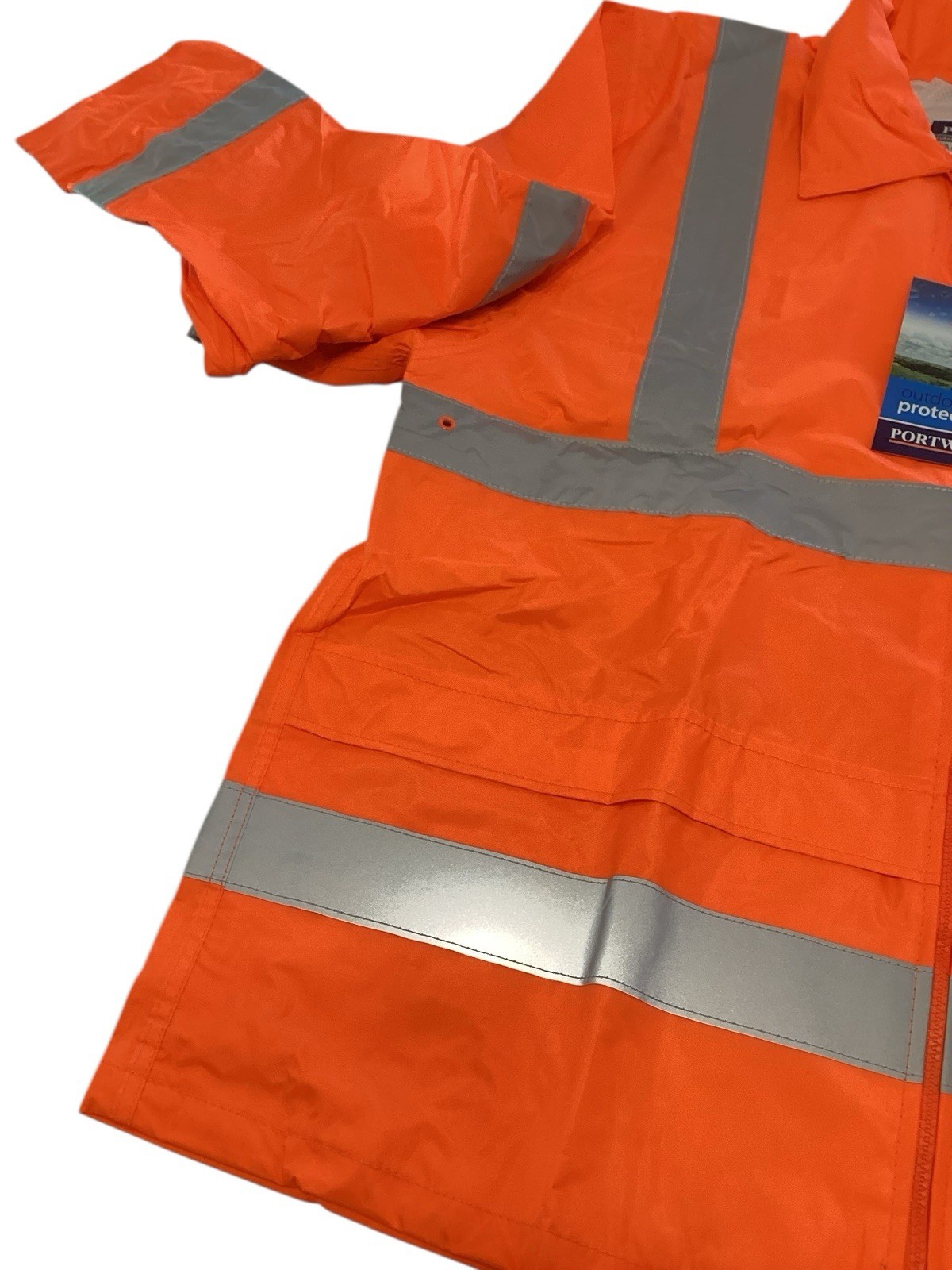 Portwest UH440 Mens Waterproof Hi Vis Rain Jacket Reflective Safety NEW WITH TAG
