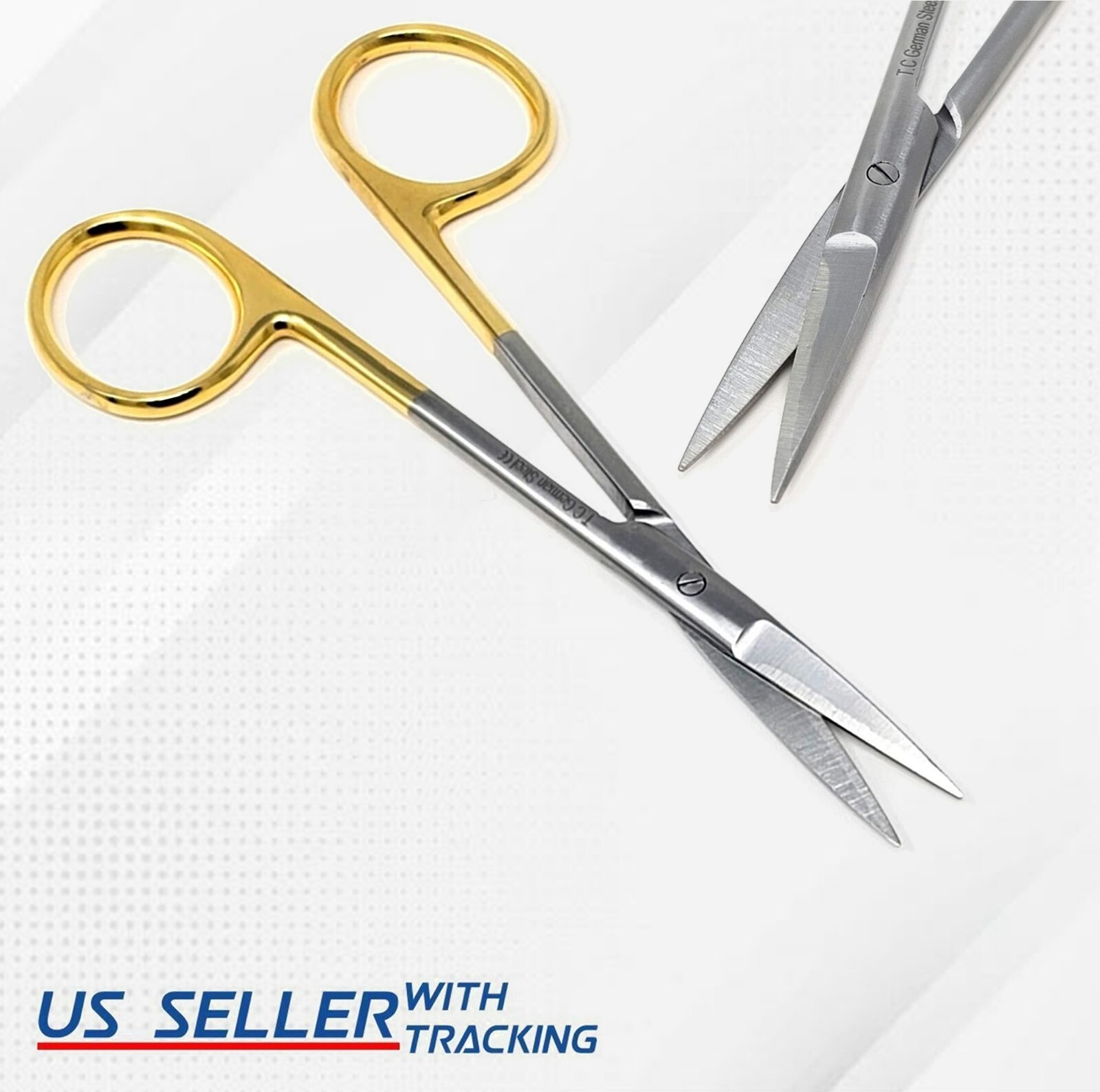 New TC Iris Scissors 4.5″ Straight Surgical Dental Stainless Steel German Grade