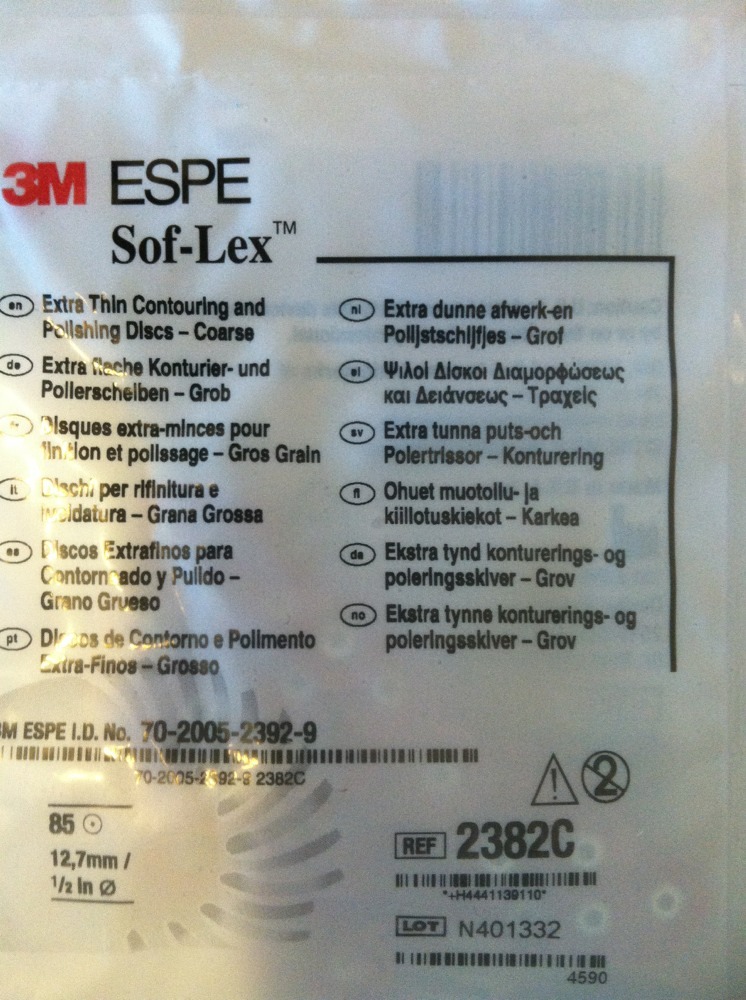3M Sof-Lex soflex Discs Pack of 85 Orange Series 2382C Coarse 1/2″ 12.7mm Dental