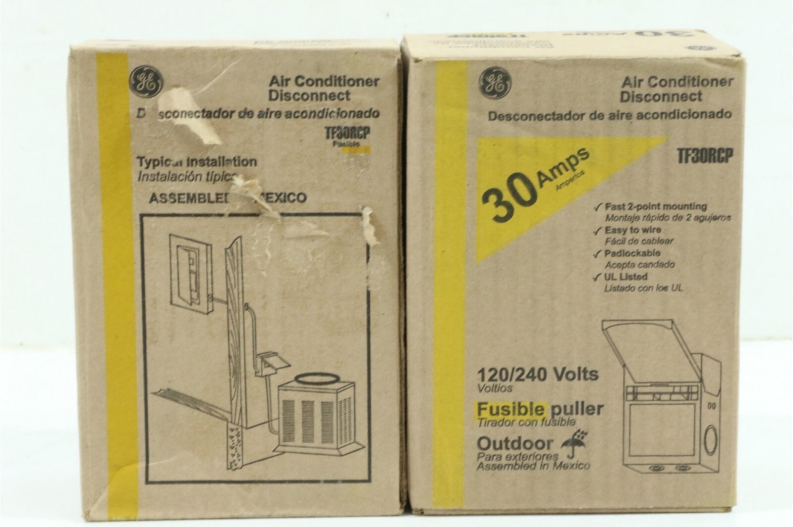 2 ) GE 30-Amp 120/240-Volt Fused AC Disconnect TF30RCP