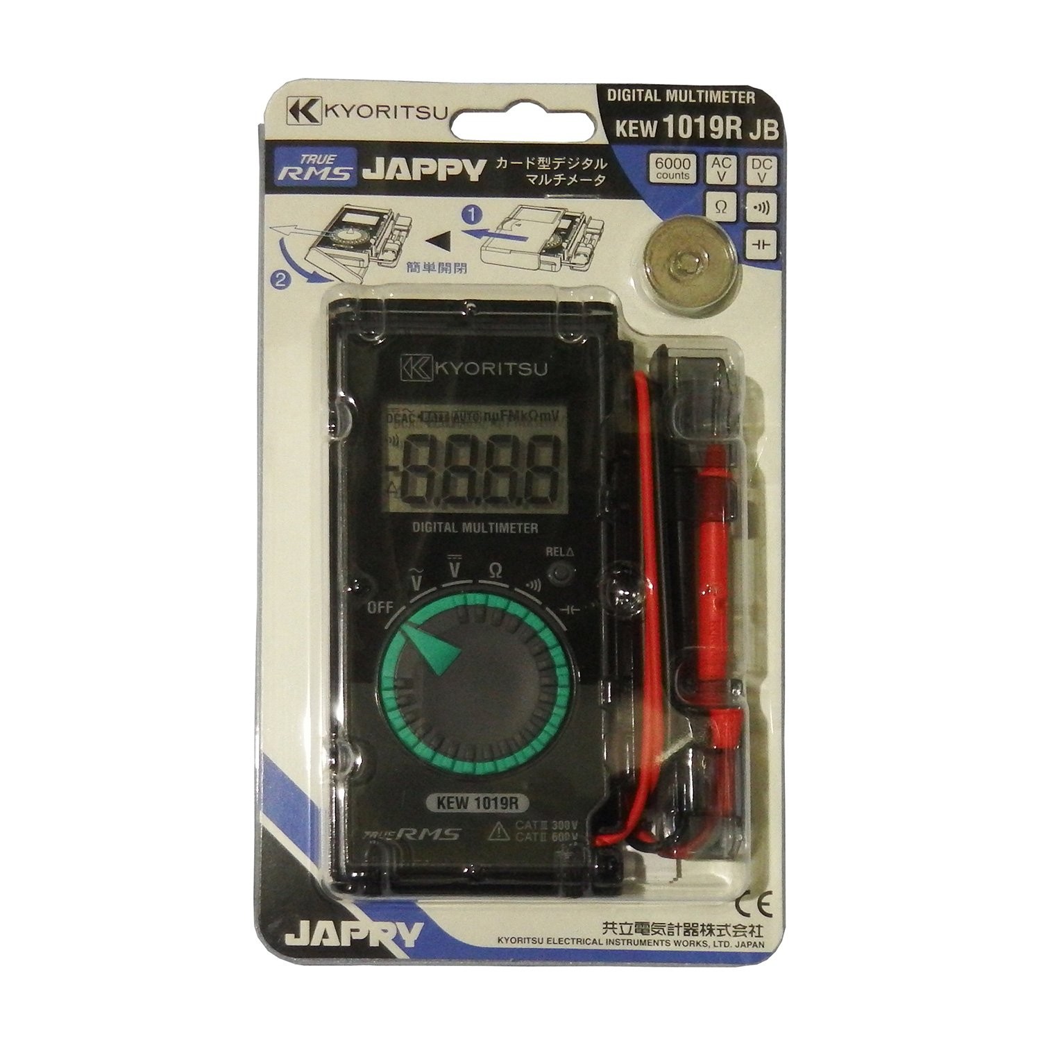 [NEW] Kyoritsu JAPPY Card-type Digital Multimeter (RMS Type) 1019R JB FROM JAPAN