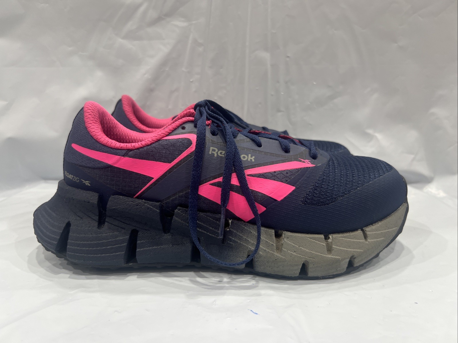 Reebok FloatZig Women’s 8 Wide Blue Pink Composite Safety toe Work Shoes EBS1730