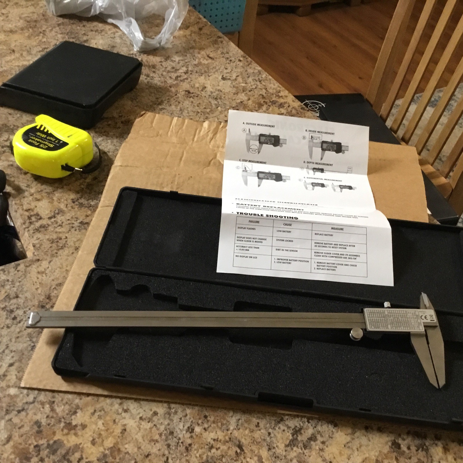 Electronix Express Electronic Digital Caliper Gently Used w/ Case Free Shipping