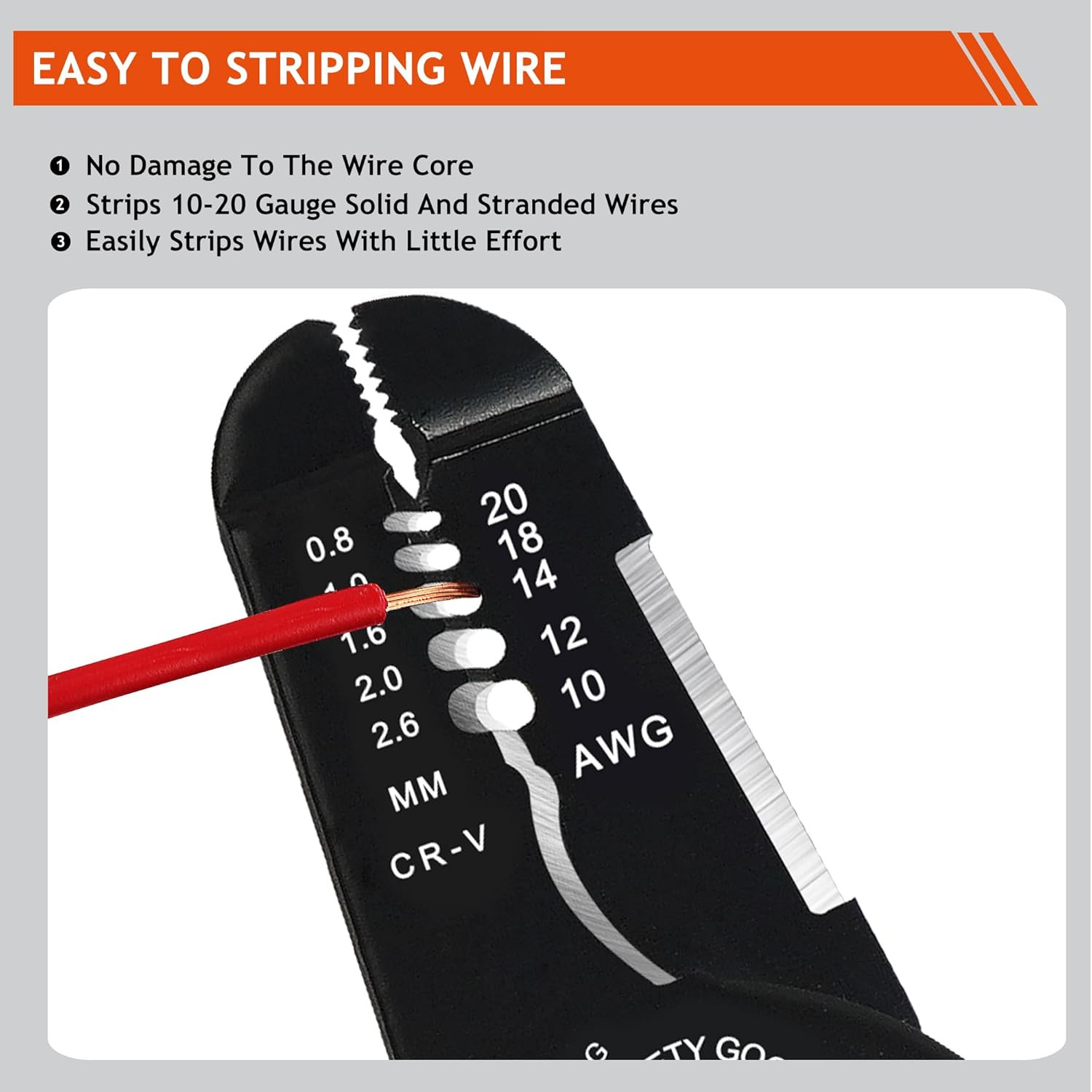 5-In-1 Wire Stripper Tool for 10-20 AWG Electric Wire | Portable 7IN Multifuncti