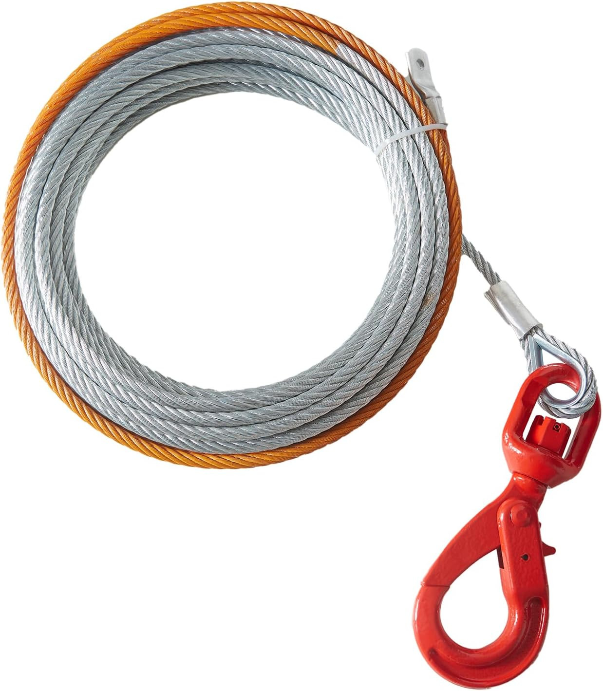 Galvanized Steel Winch Cable, 3/8 Inch X 75 Feet 15,200 Lbs Breaking Strength, W