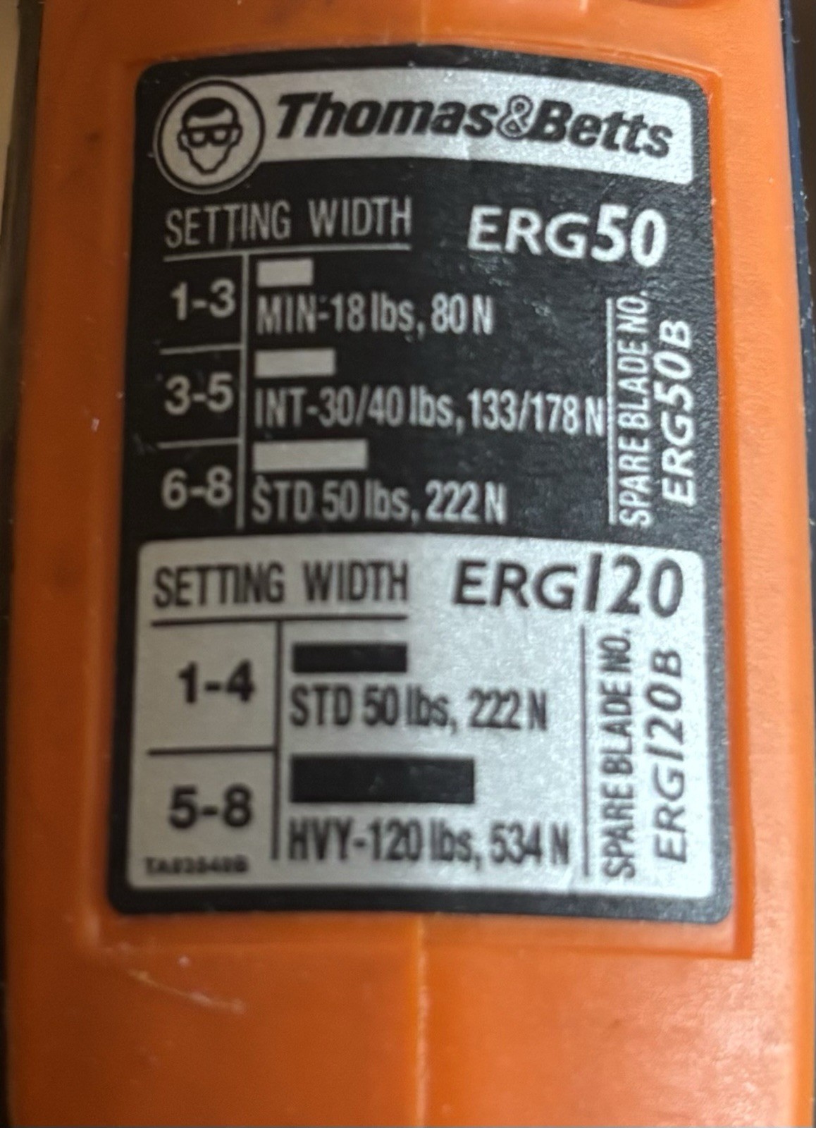 Thomas & Betts Erg 50 Ergonomic Hand Tool Nylon Cable Ties 18-50 LBS