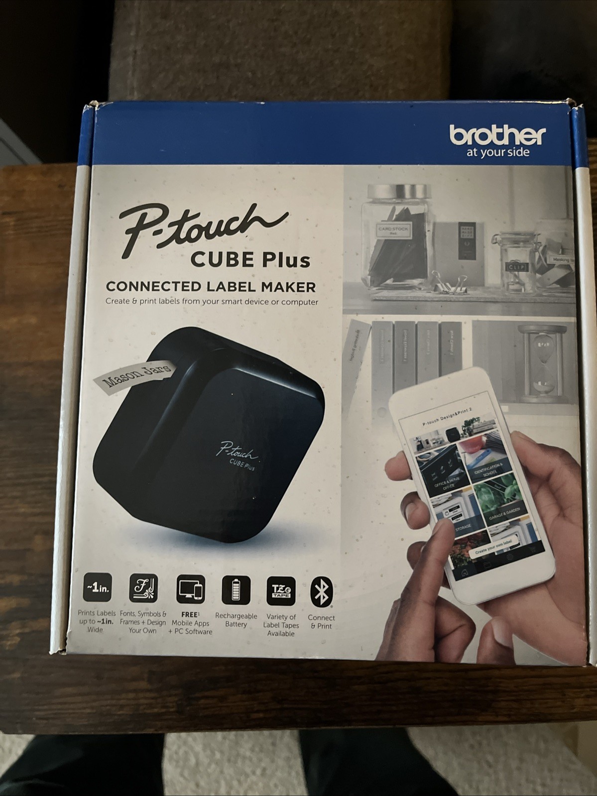 P-Touch Cube Bundle PT-P710bt Smartphone Bluetooth Wireless Label Price Machine