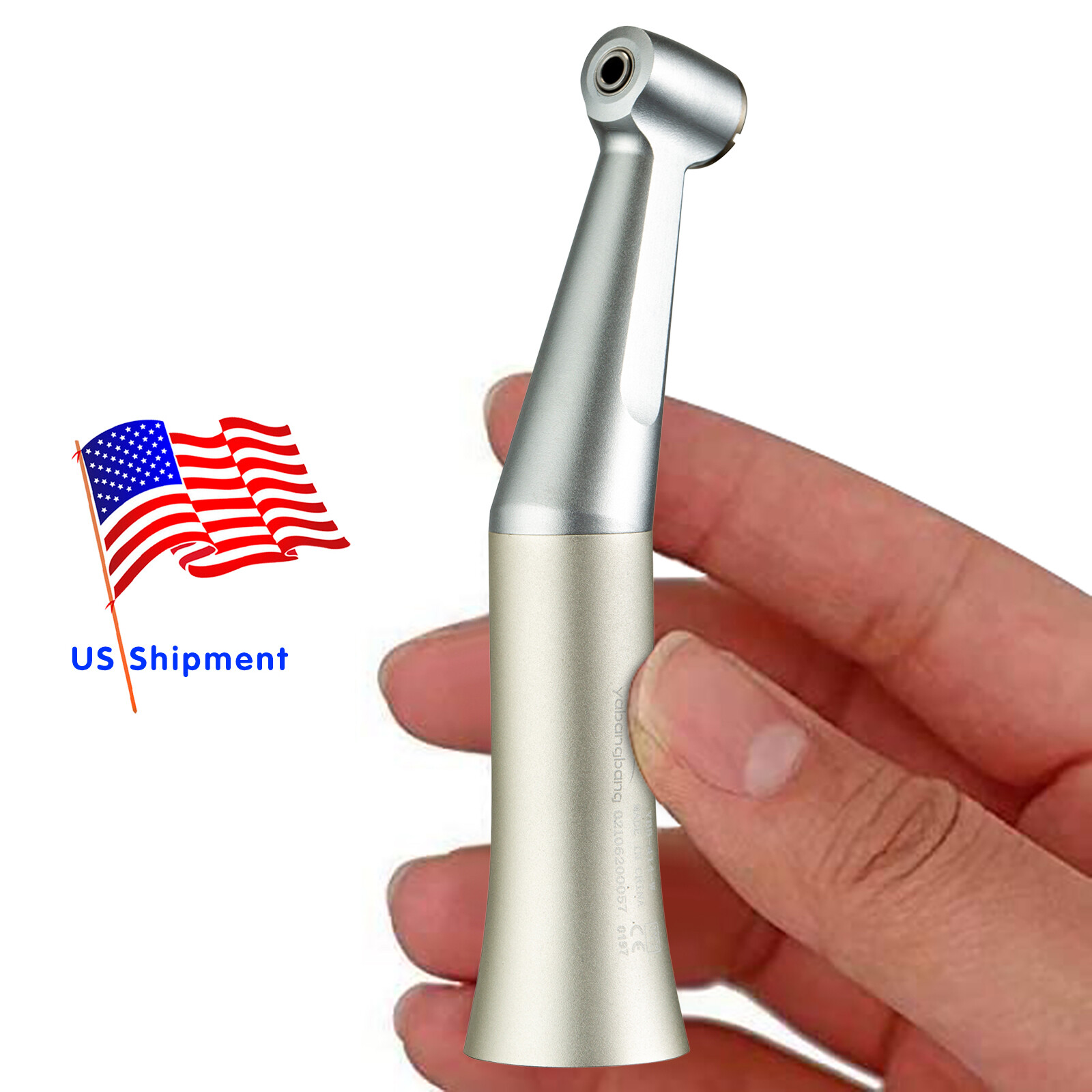 YBB Dental 1:1 Slow Low Speed Handpiece Push Button Contra Angle fit CA burs