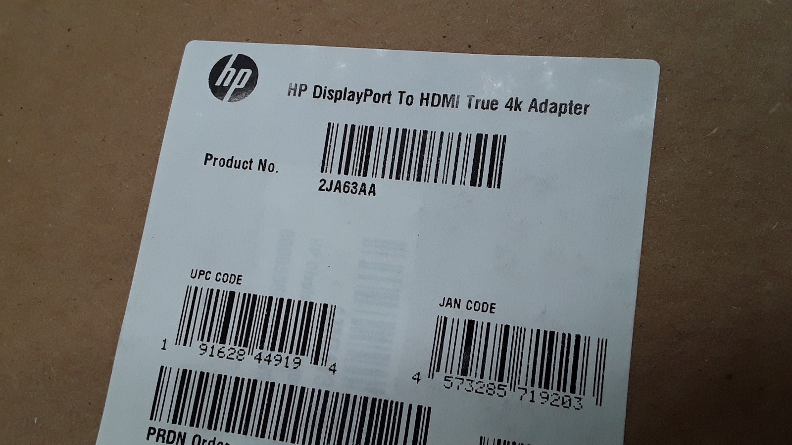 HP DisplayPort to HDMI True 4K Adapter 2JA63AA Lot of 30
