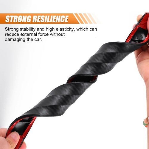 Widened Anti-Collision Bumper Guard Strips, Anti-Scratch Corner P Color: Black