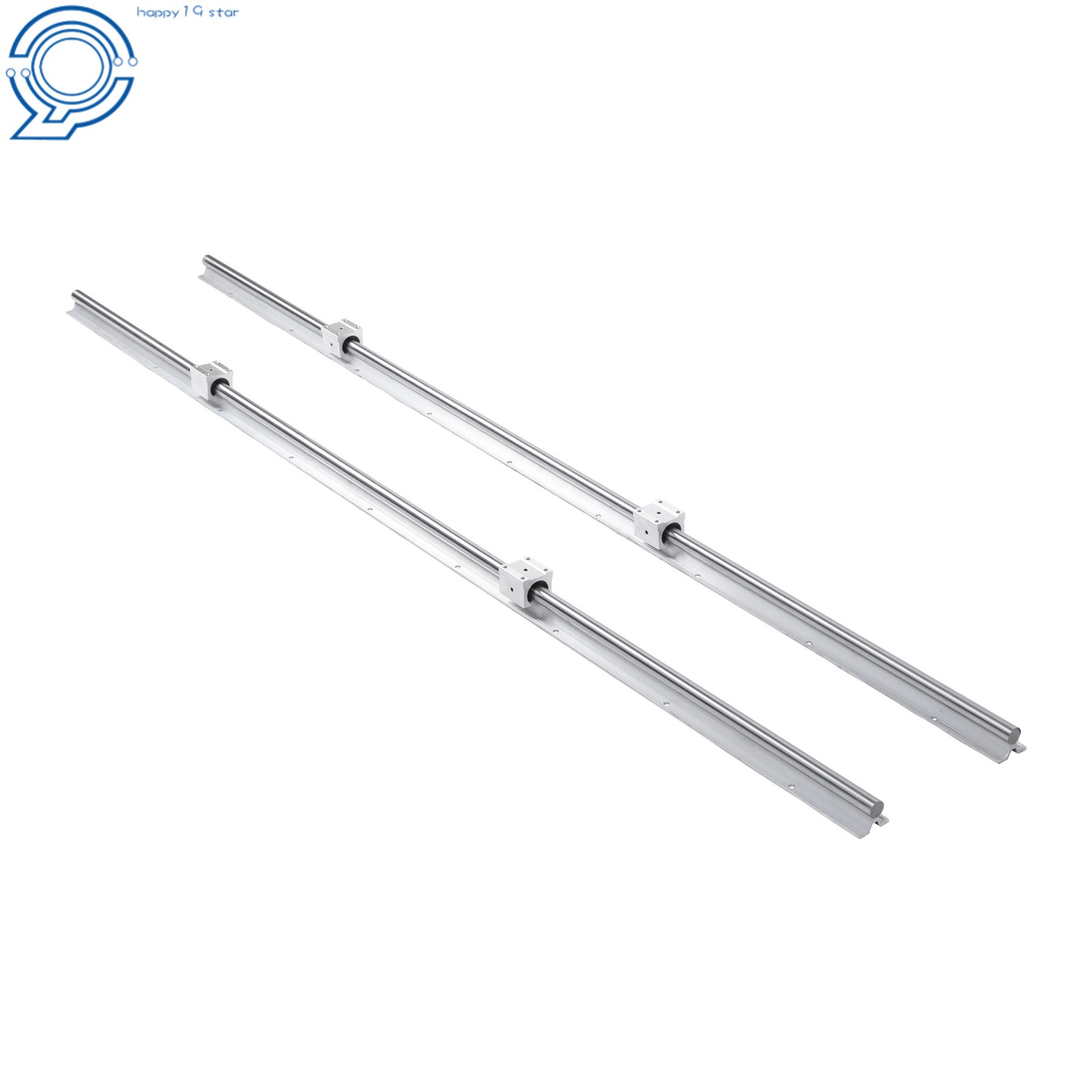 Industrial SBR20 1800mm Linear Guide 2PCS w/4 Blocks for Lathe/Automation