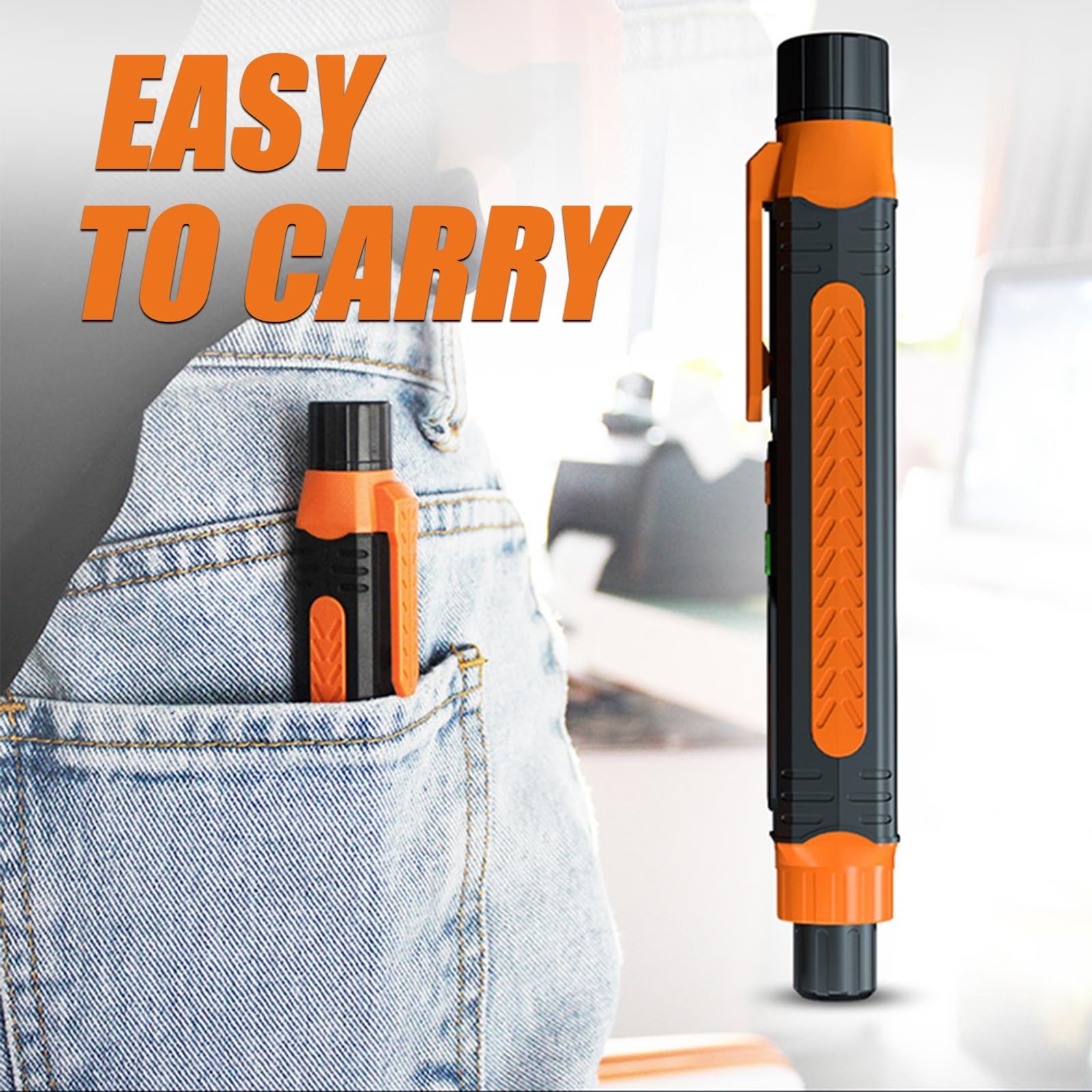 Natural Gas Leak Detector with Audible & Visual Alarm With bag
