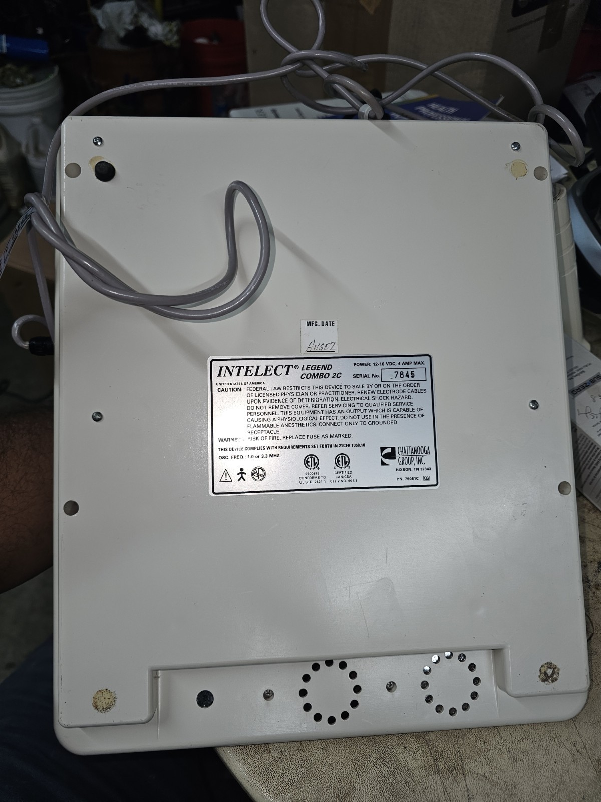 Chattanooga Intelect Legend Channel Combo 4C 7550 Ultrasound (As-Is)