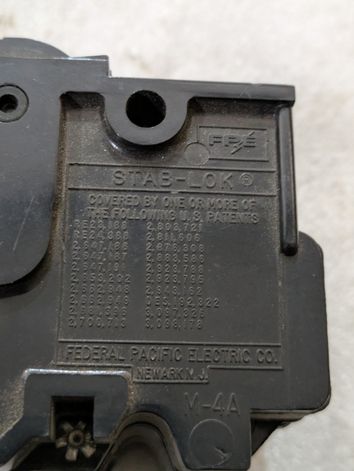 Federal Pacific Electric Stab-Lok 3-Pole Circuit Breaker 240VAC CTL Type FPE