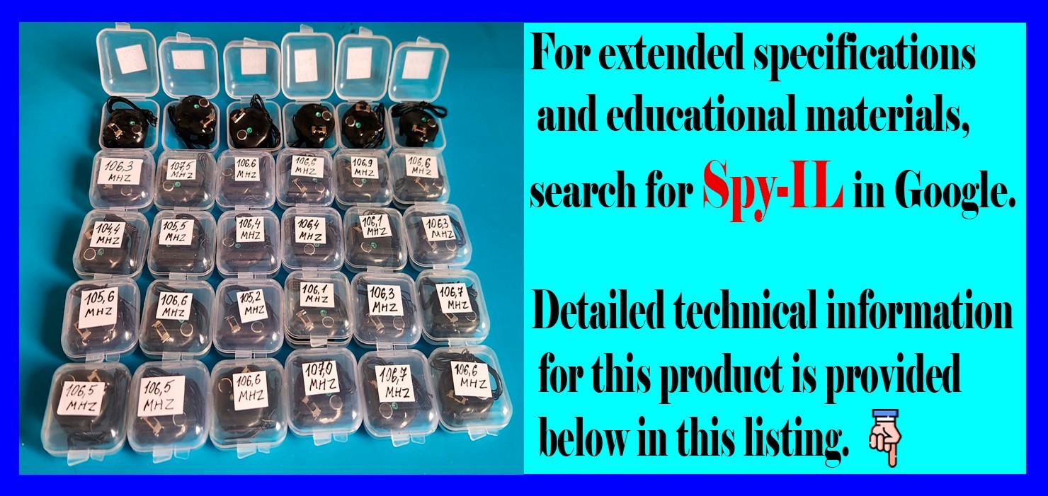 Hidden Mini Spy Audio Wireless Listening Voice Device FM mic . Signal Up To 300m