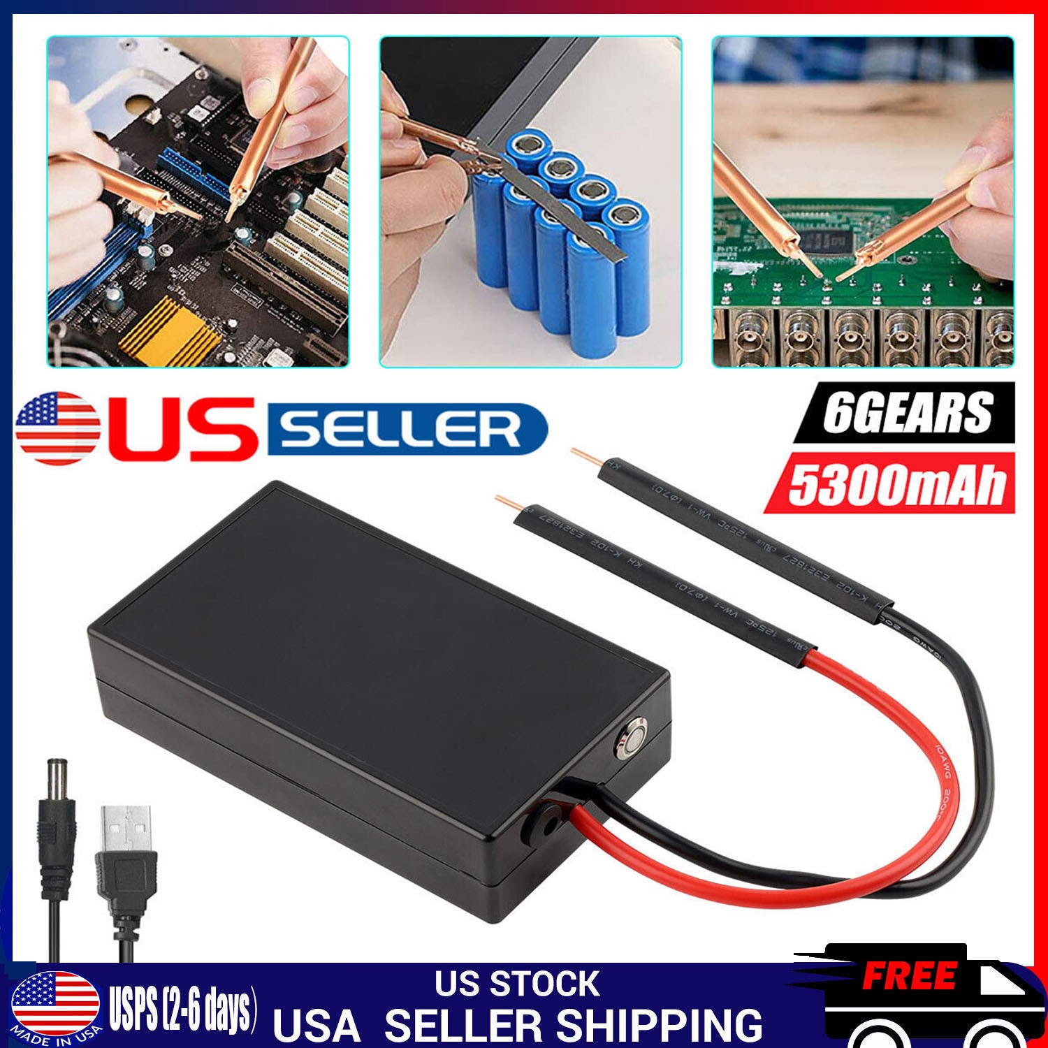 Mini DIY Spot Welder Machine 6 Gears For 18650 Battery Welding Tool Kit Portable