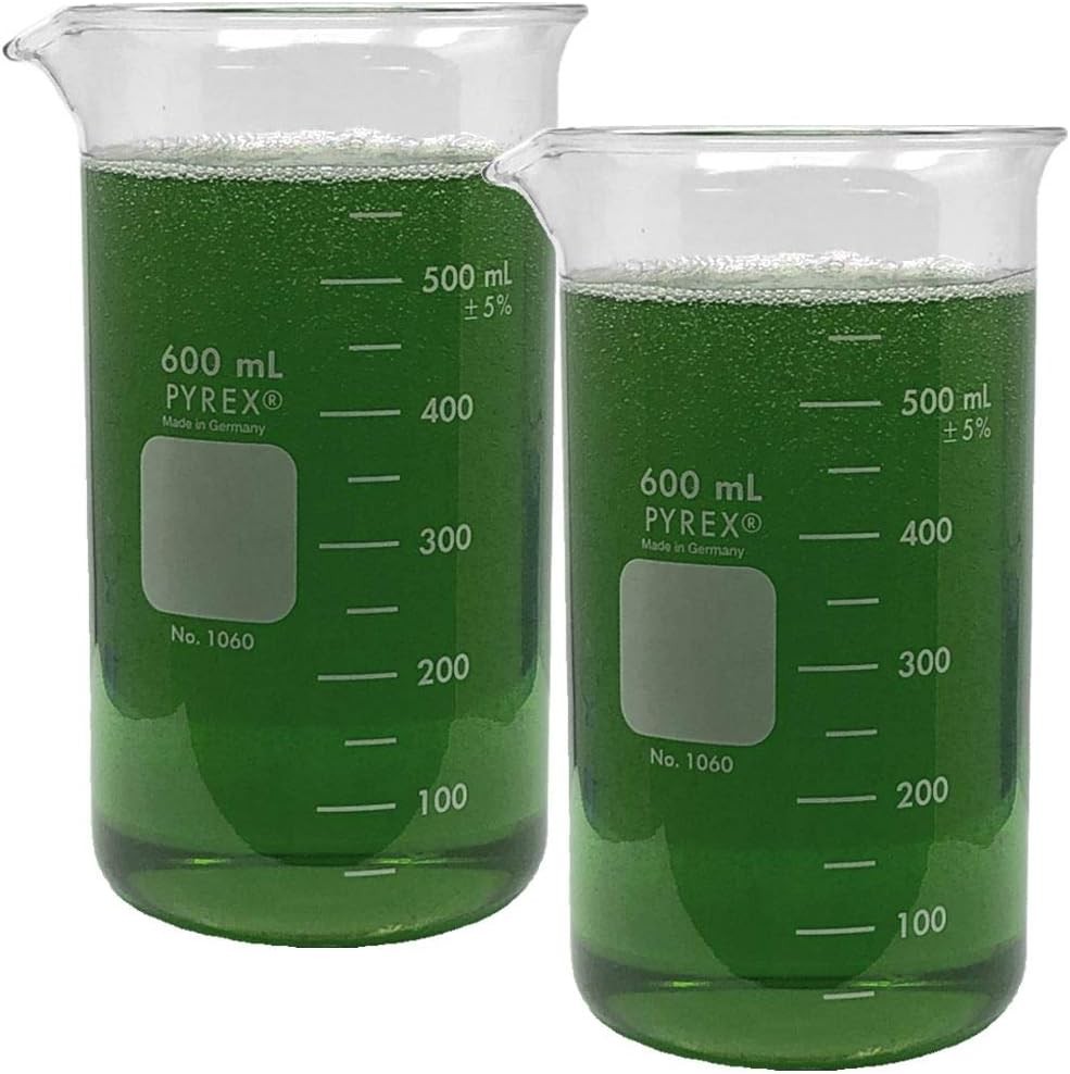 PYREX 1060-600, 600ml Tall Form Berzelius Beaker, Single Scale, Graduated