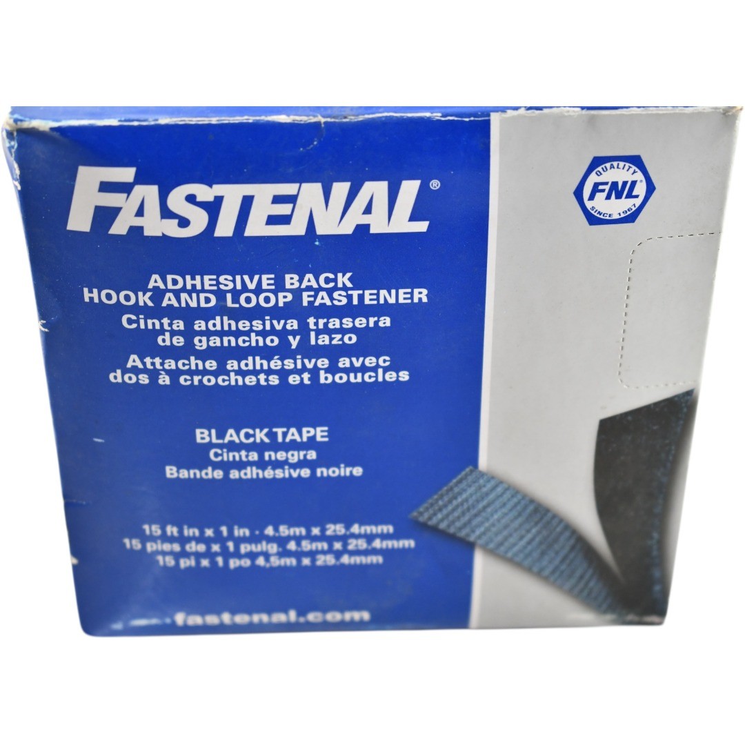 NEW Fastenal 11567407 Adhesive Back Hook Loop Fastener 1 Inch x 5 Yards Black