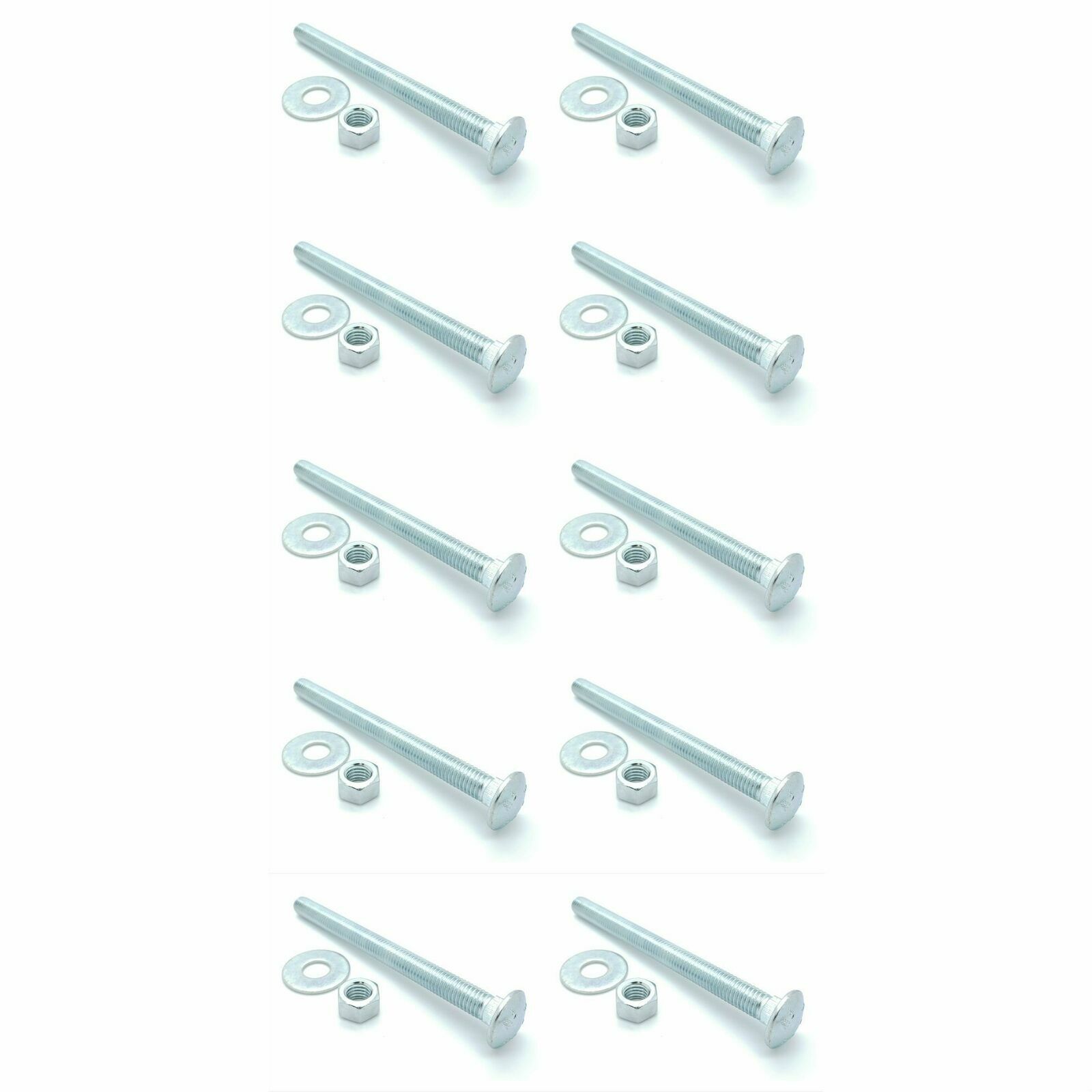 (30) 1/2-13×6 Carriage Bolt Zinc Plated Bolts 307A Steel 1/2x13x6 Screws