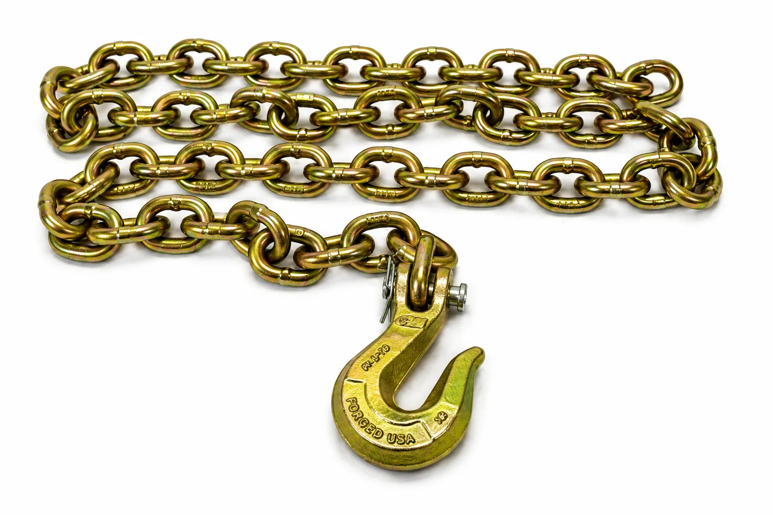 MO-CLAMP 6006 3/8 Inch x 6 Foot Chain with Grab Hook for Frame Pulling