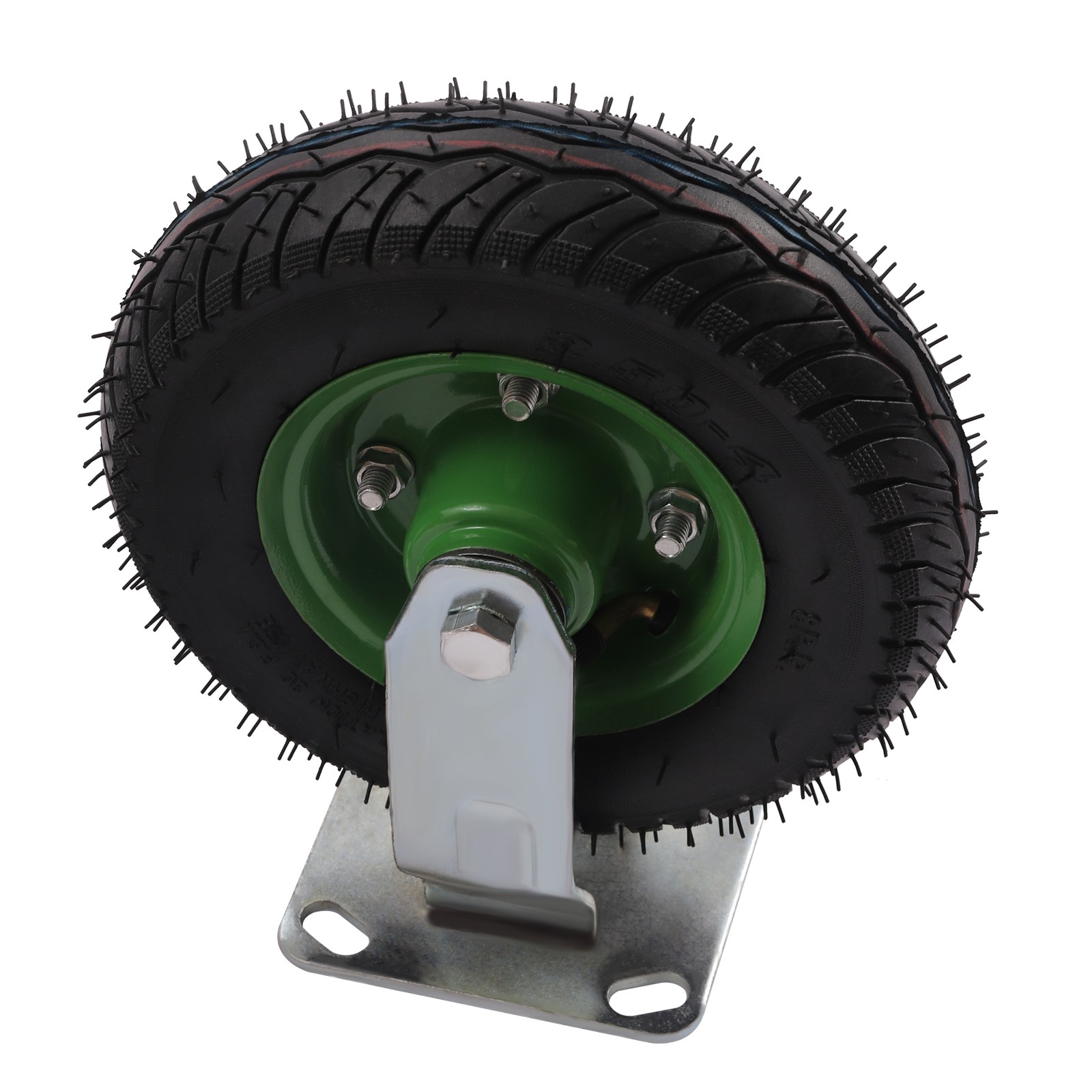 4Pcs 8″ Pneumatic Air Tire 2 Rigid + 2 Swivel Wheel HD Farm Cart Caster Large