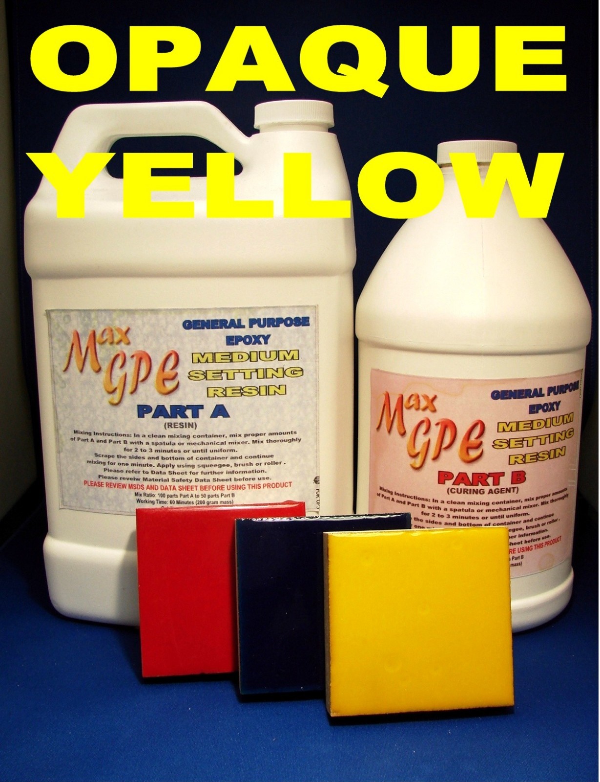 EPOXY RESIN YELLOW OPAQUE GEL COATING & SILICONE MOLD PARTS CASTING & ART RESIN